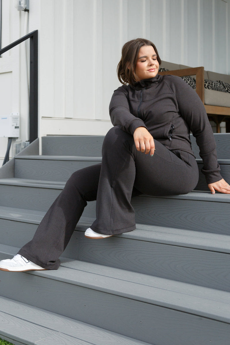 Hazel Blues® |  Where are You Flared Leggings in Black