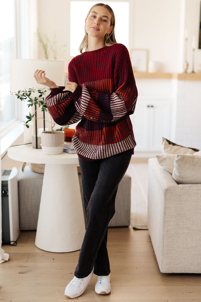 Hazel Blues® |  World of Wonder Striped Sweater
