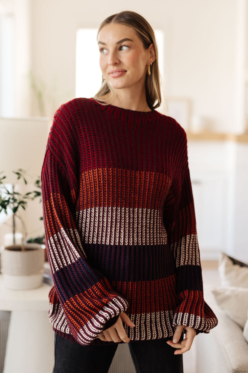 Hazel Blues® |  World of Wonder Striped Sweater