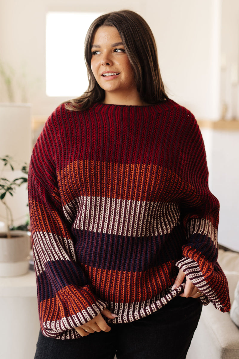 Hazel Blues® |  World of Wonder Striped Sweater