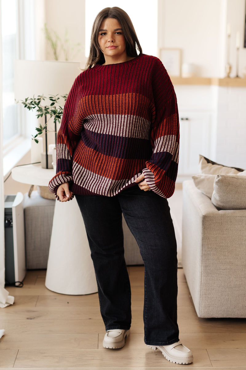 Hazel Blues® |  World of Wonder Striped Sweater