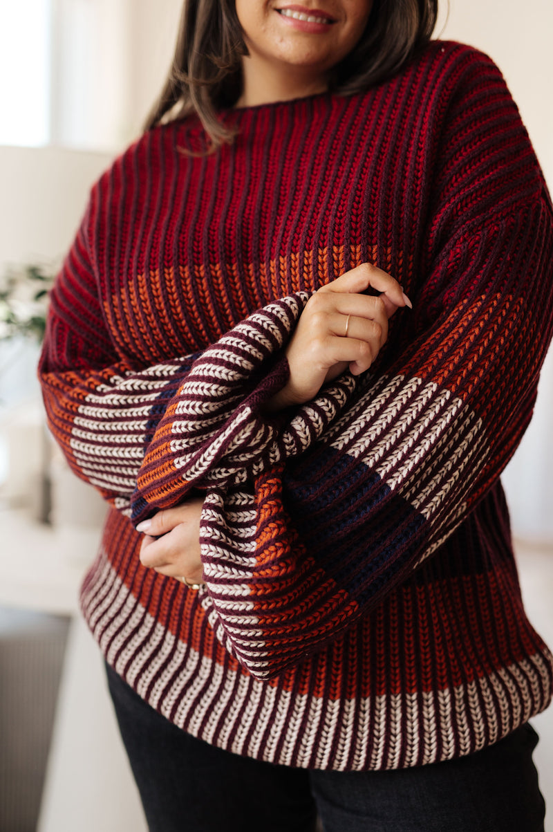 Hazel Blues® |  World of Wonder Striped Sweater