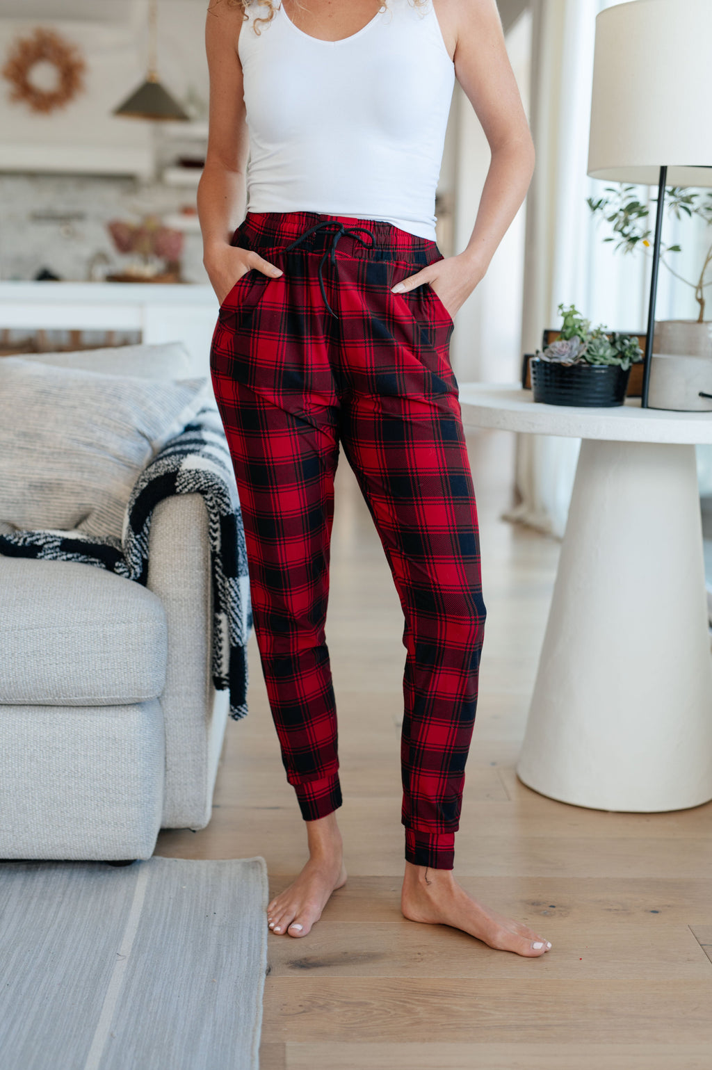 Hazel Blues® |  Your New Favorite Joggers in Red Plaid