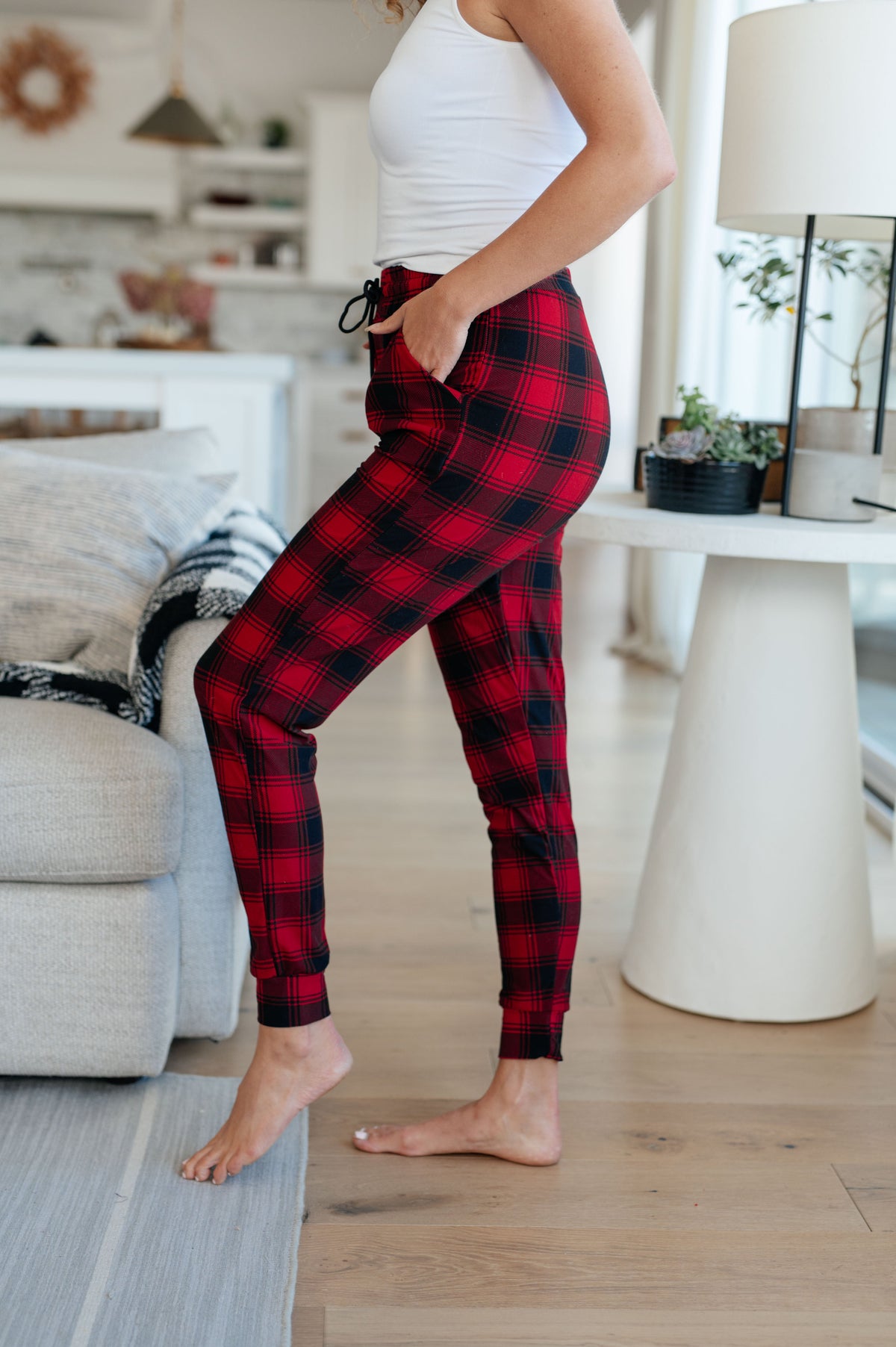 Hazel Blues® |  Your New Favorite Joggers in Red Plaid