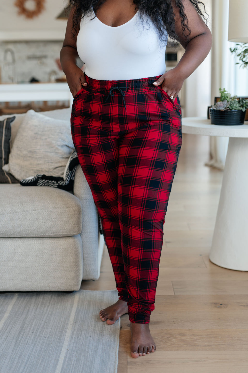 Hazel Blues® |  Your New Favorite Joggers in Red Plaid