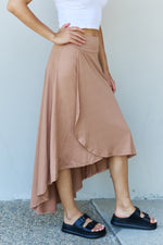 Hazel Blues® |  Ninexis First Choice High Waisted Flare Maxi Skirt in Camel