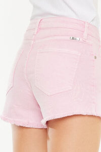 Hazel Blues® |  Kancan Raw Hem High Waist Denim Shorts