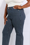 Hazel Blues® |  Judy Blue Cassidy High Waisted Tummy Control Striped Straight Jeans