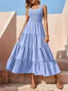 Hazel Blues® |  Tiered Smocked Wide Strap Dress