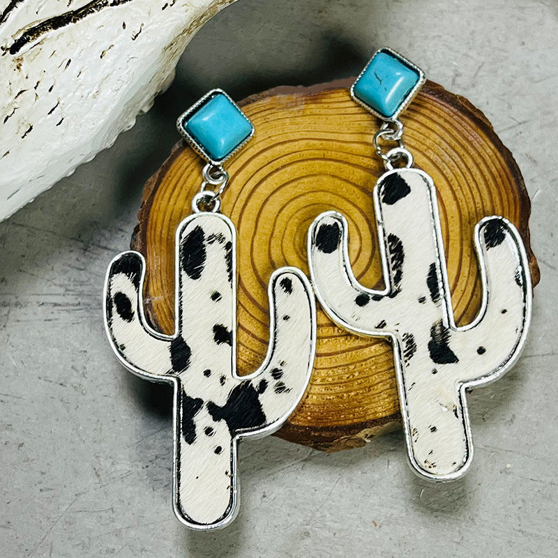 Hazel Blues® |  Turquoise Cactus Earrings