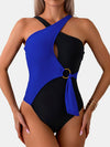 Hazel Blues® |  Cutout Contrast Sleeveless One-Piece Swimwear