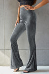 Hazel Blues® |  Ribbed High Waist Flare Pants