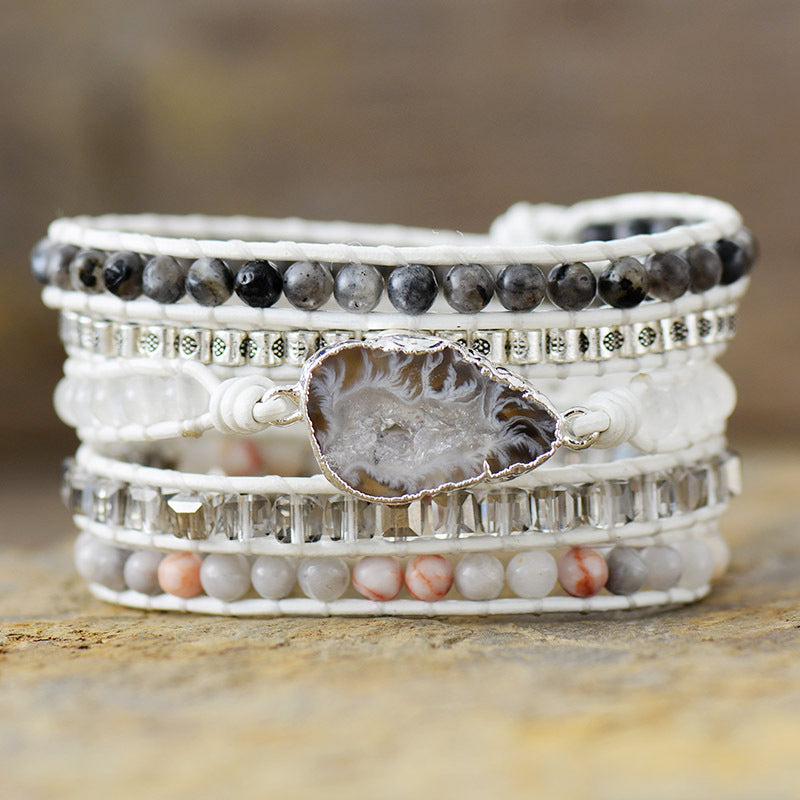 Hazel Blues® |  Natural Stone Layered Bracelet