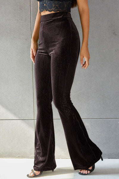 Hazel Blues® |  Ribbed High Waist Flare Pants