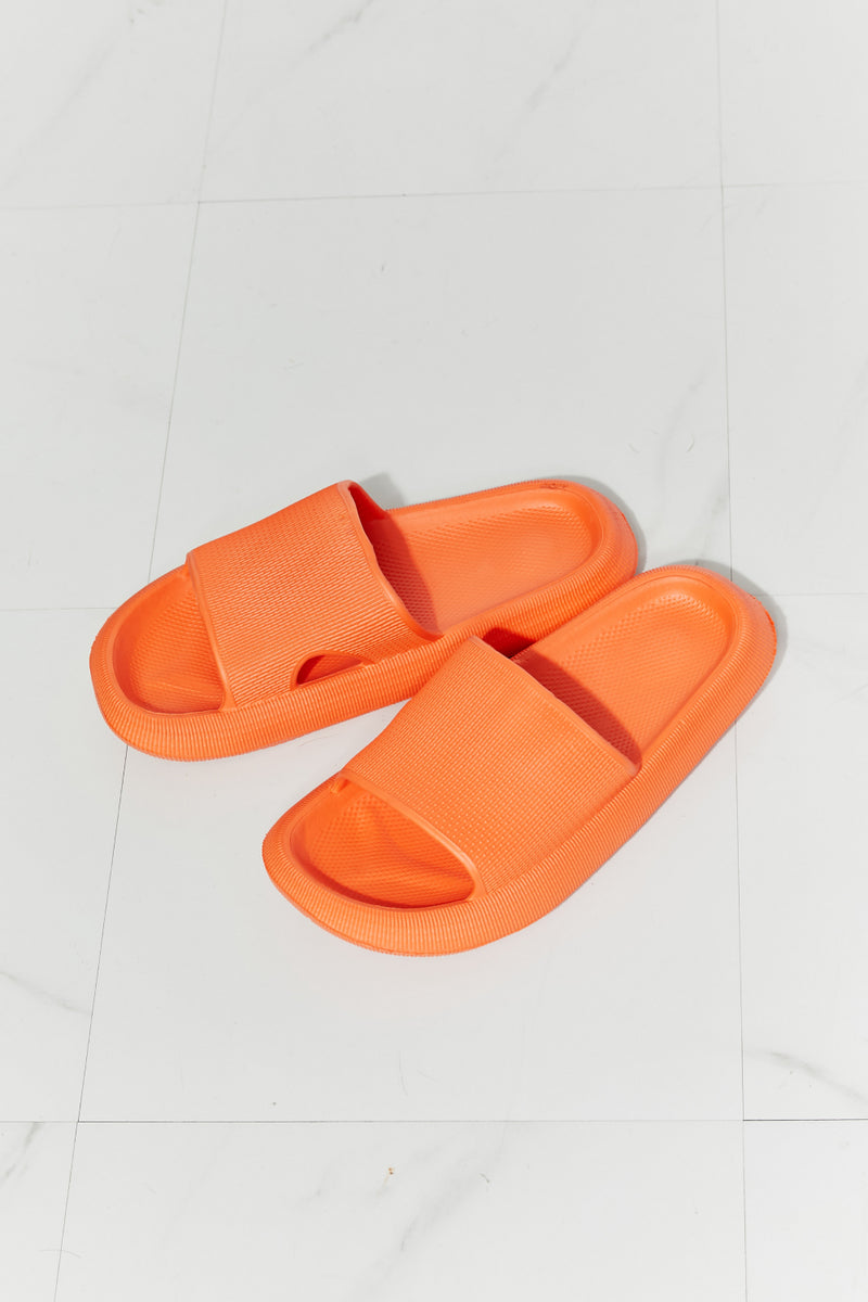 Hazel Blues® |  MMShoes Arms Around Me Open Toe Slide in Orange