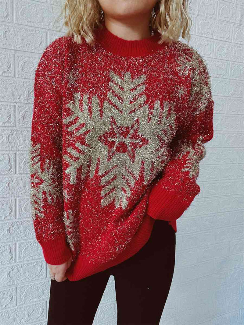 Hazel Blues® |  Christmas Element Round Neck Sweater