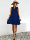 Hazel Blues® |  Button Up Sleeveless Mini Dress
