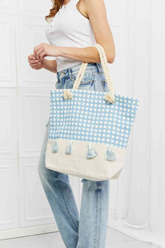 Hazel Blues® |  Justin Taylor Picnic Date Tassel Tote Bag