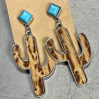 Hazel Blues® |  Turquoise Cactus Earrings