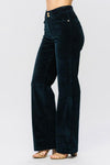 Hazel Blues® |  Judy Blue High Waist Emerald Corduroy Wide Leg Jeans