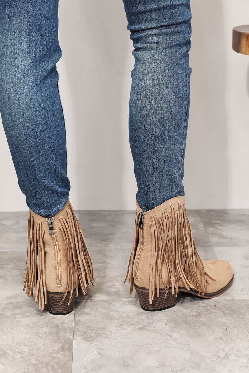 Hazel Blues® |  Legend Women's Fringe Cowboy Western Ankle Boots