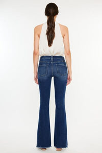 Hazel Blues® |  Kancan Cat's Whiskers Raw Hem Flare Jeans