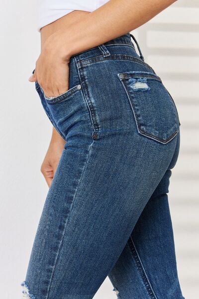 Hazel Blues® |  Judy Blue High Waist Distressed Slim Jeans