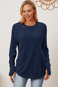 Hazel Blues® |  Basic Bae Ribbed Thumbhole Sleeve T-Shirt