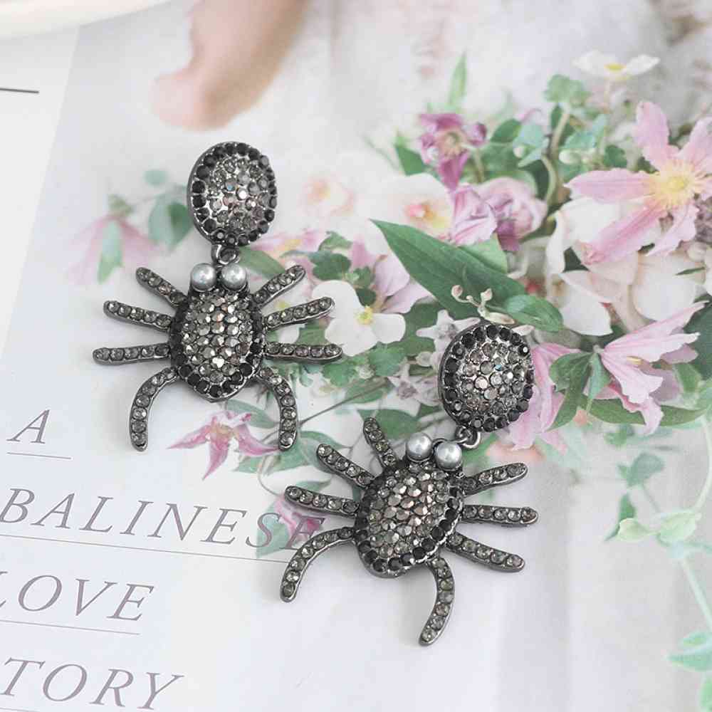 Hazel Blues® |  Spider Rhinestone Alloy Earrings