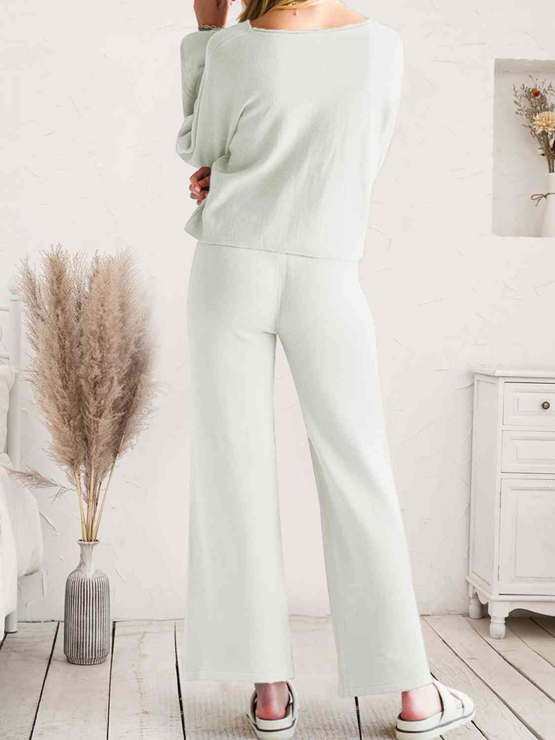 Hazel Blues® |  Long Sleeve Lounge Top and Drawstring Pants Set