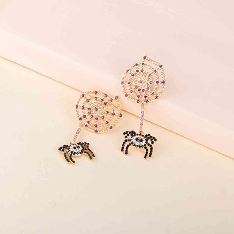 Hazel Blues® |  Spider Rhinestone Alloy Earrings