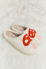 Hazel Blues® |  Melody Mushroom Print Plush Slide Slippers