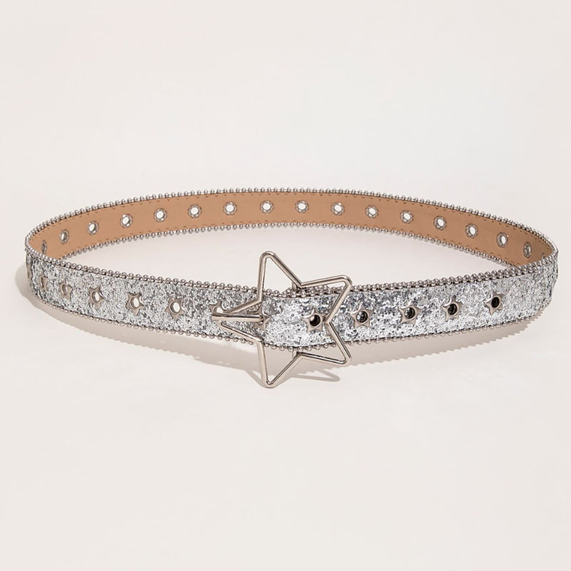 Hazel Blues® |  PU Leather Star Shape Buckle Belt