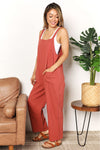 Hazel Blues® |  Double Take Wide Leg Overalls with Front Pockets