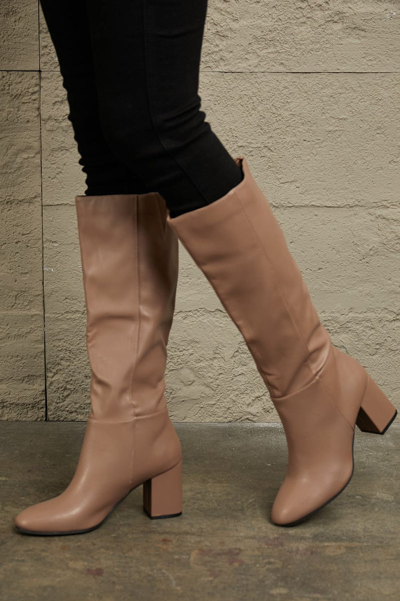 Hazel Blues® |  East Lion Corp Block Heel Knee High Boots