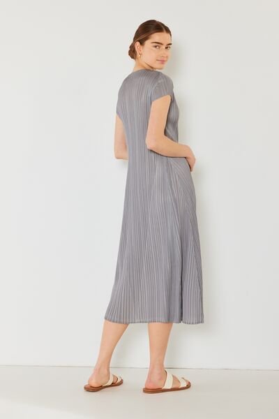 Hazel Blues® | Pleated Cap Sleeve A-Line Dress