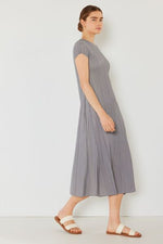 Hazel Blues® | Pleated Cap Sleeve A-Line Dress