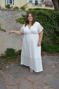 Hazel Blues Boho Dreams Lace Dress: Blanc - Tara Lynn's Boutique