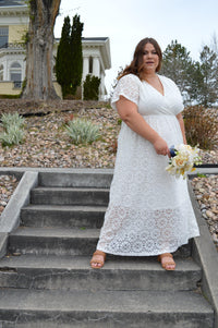 Hazel Blues Boho Dreams Lace Dress: Blanc - Tara Lynn's Boutique