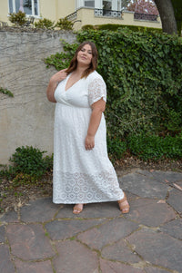 Hazel Blues Boho Dreams Lace Dress: Blanc - Tara Lynn's Boutique