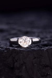 Hazel Blues® |  1.5 Carat Moissanite 925 Sterling Silver Ring