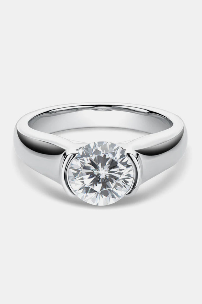 Hazel Blues® |  1.5 Carat Moissanite 925 Sterling Silver Ring