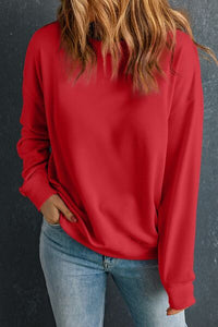 Hazel Blues® |  Round Neck Dropped Shoulder Sweatshirt