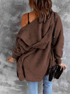 Hazel Blues® |  Open Front Hooded Faux Fur Outwear with Pockets
