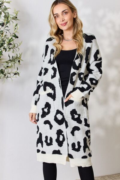 Hazel Blues® |  BiBi Leopard Open Front Cardigan