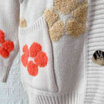 Hazel Blues® |  Floral V-Neck Button Up Cardigan with Pockets
