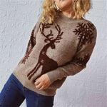 Hazel Blues® |  Reindeer and Snowflake Pattern Sweater