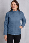 Hazel Blues® |  Zip Up Mock Neck Pocketed Jacket