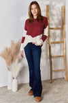 Hazel Blues® |  Hailey & Co Color Block Dropped Shoulder Knit Top