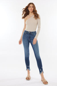 Hazel Blues® |  Kancan Raw Hem High Waist Cropped Jeans